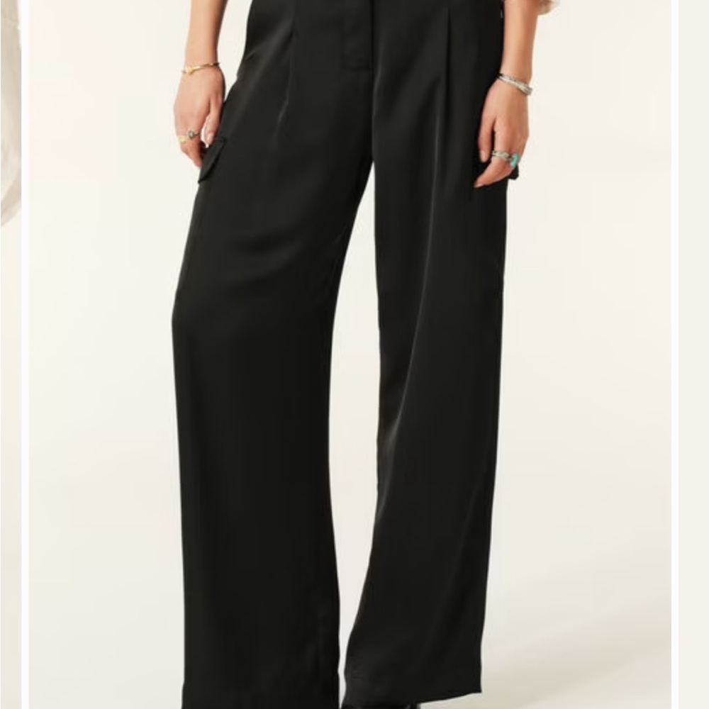 ba&sh Black Wide Leg Cary Pants Sz 36